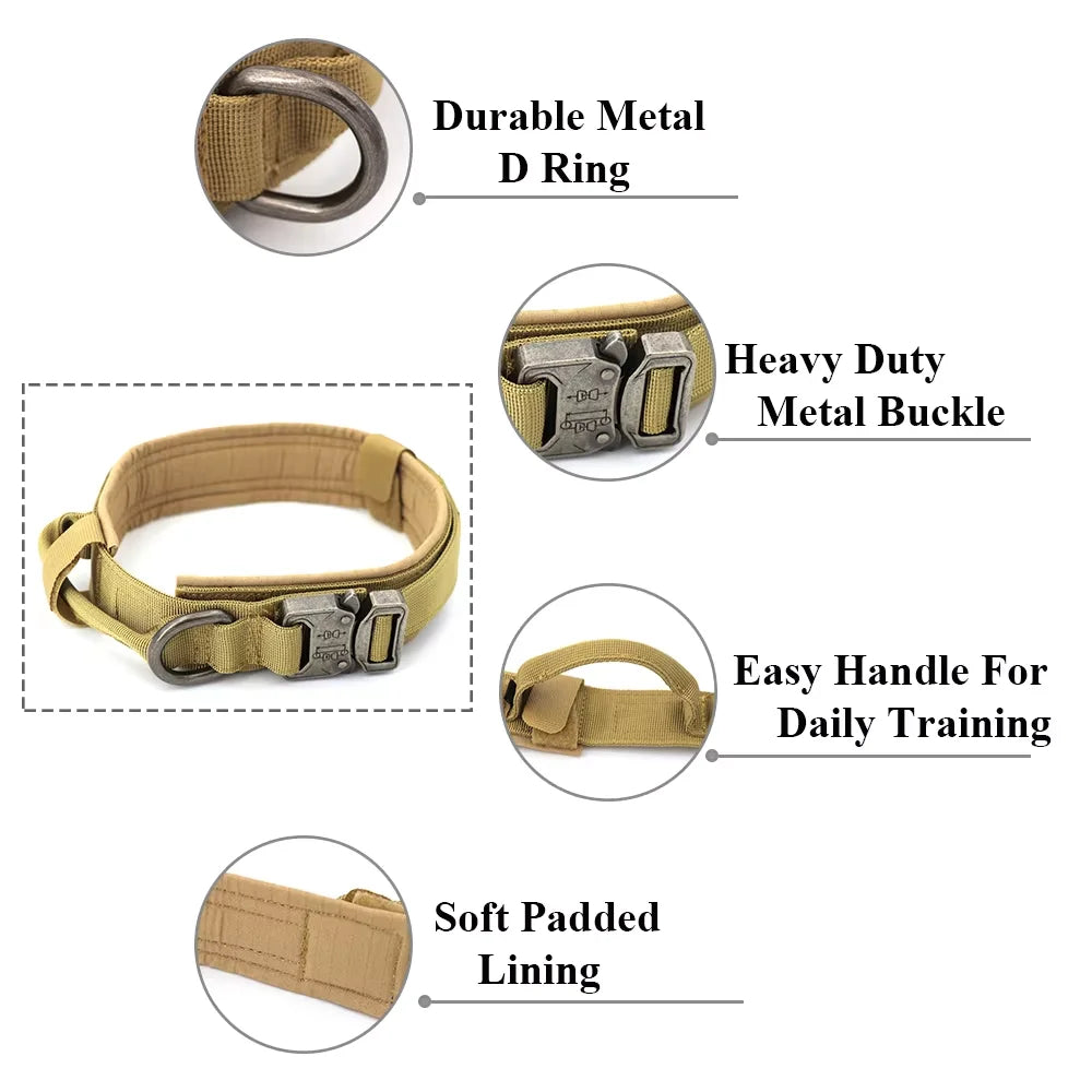 Adjustable Dog Training Collar And Leash Set With Control Handle