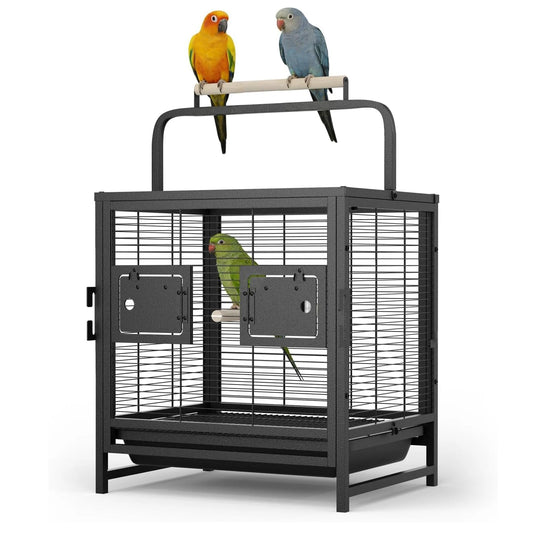 HiMISS Sturdy Portable Bird Travel Cage With Removable Tray
