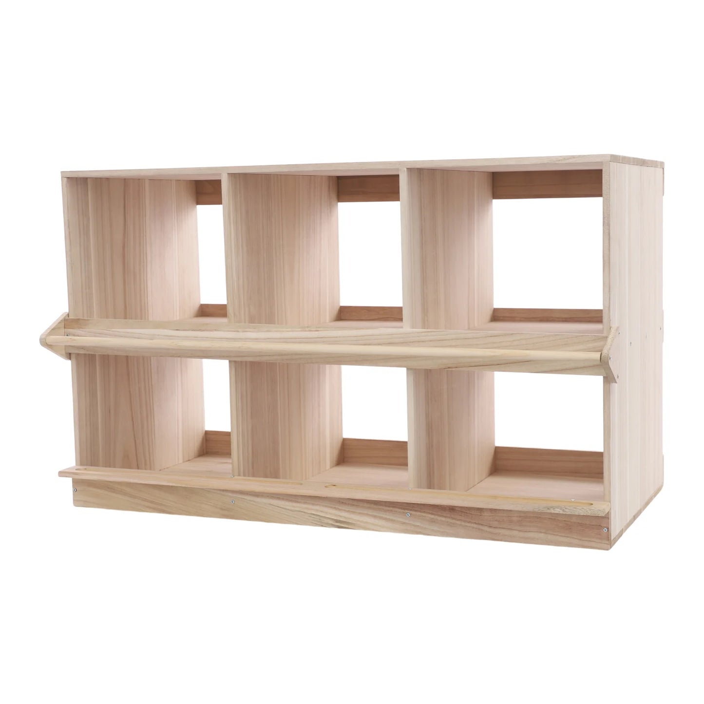 Wooden Six Compartment Chicken Nesting Box for Outdoor Coops