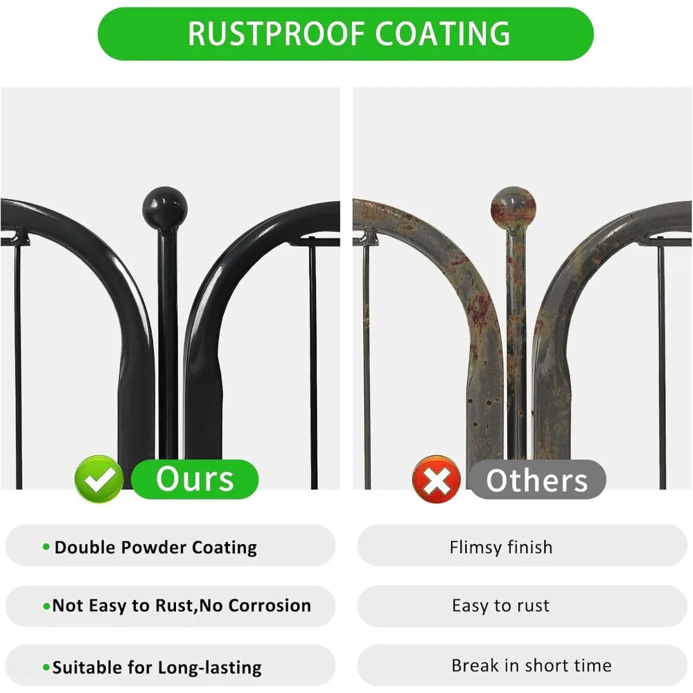 Rustproof Metal Garden Fence With Gate For Yard