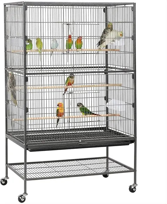 Wrought Steel Bird Cage for Parrots and Cockatiels