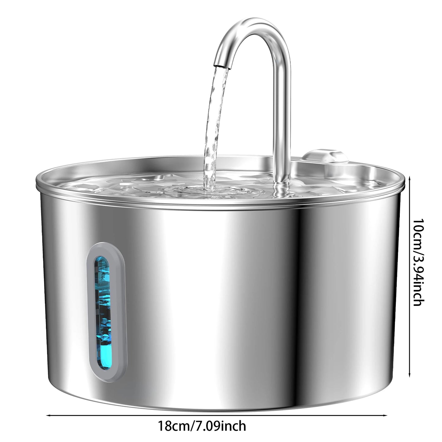 Weomg Cat Drinking Fountain Stainless Steel Water Dispenser
