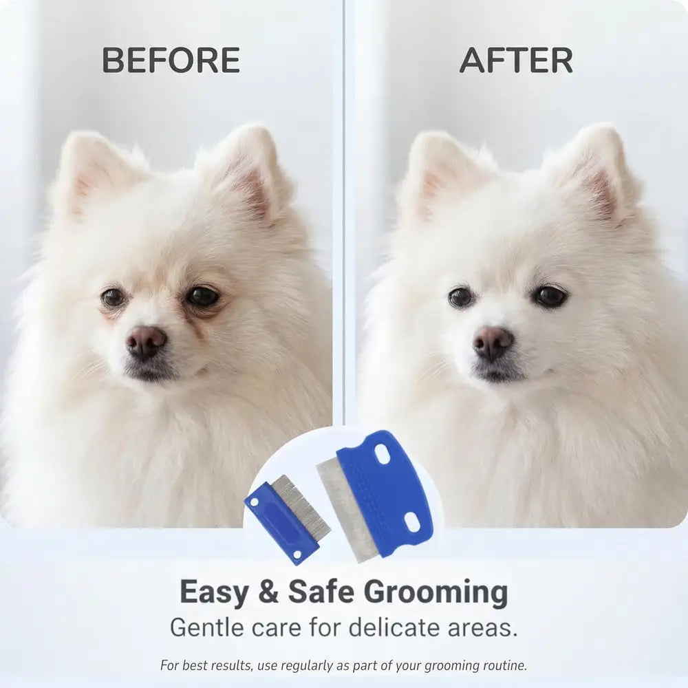Tear Stain Remover Comb Set for Dogs and Cats Grooming