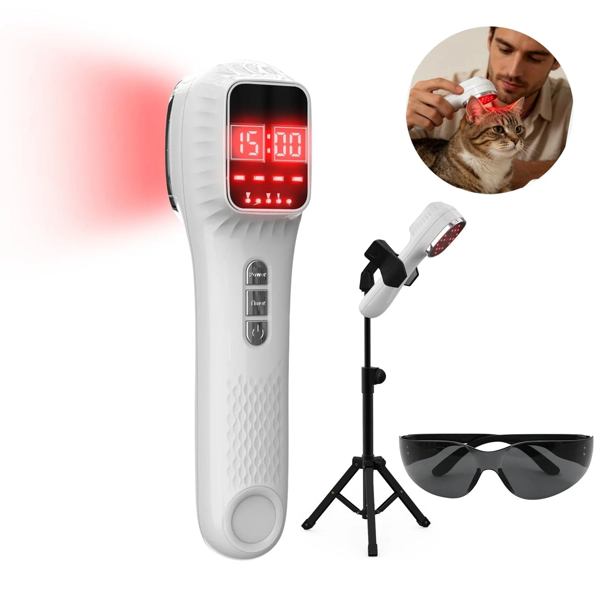 Pet Red Light Therapy Device With 808nm Laser For Comfort