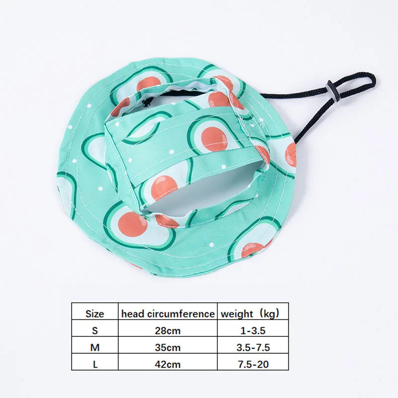 Adjustable Dog And Cat Baseball Sun Hat With Ear Holes