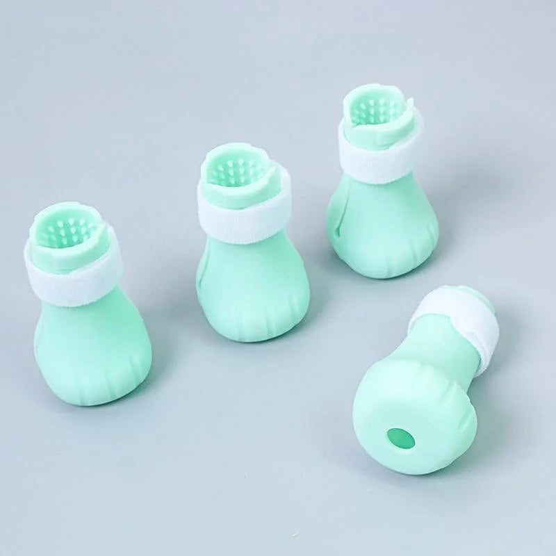 Adjustable Silicone Cat Paw Shoes for Grooming and Bathing