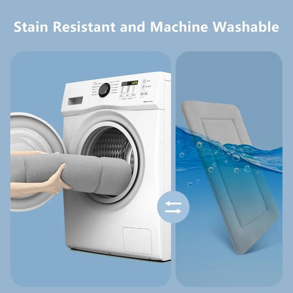 DAFIFY Machine Washable Pet Bed Crate Pad With Non Slip