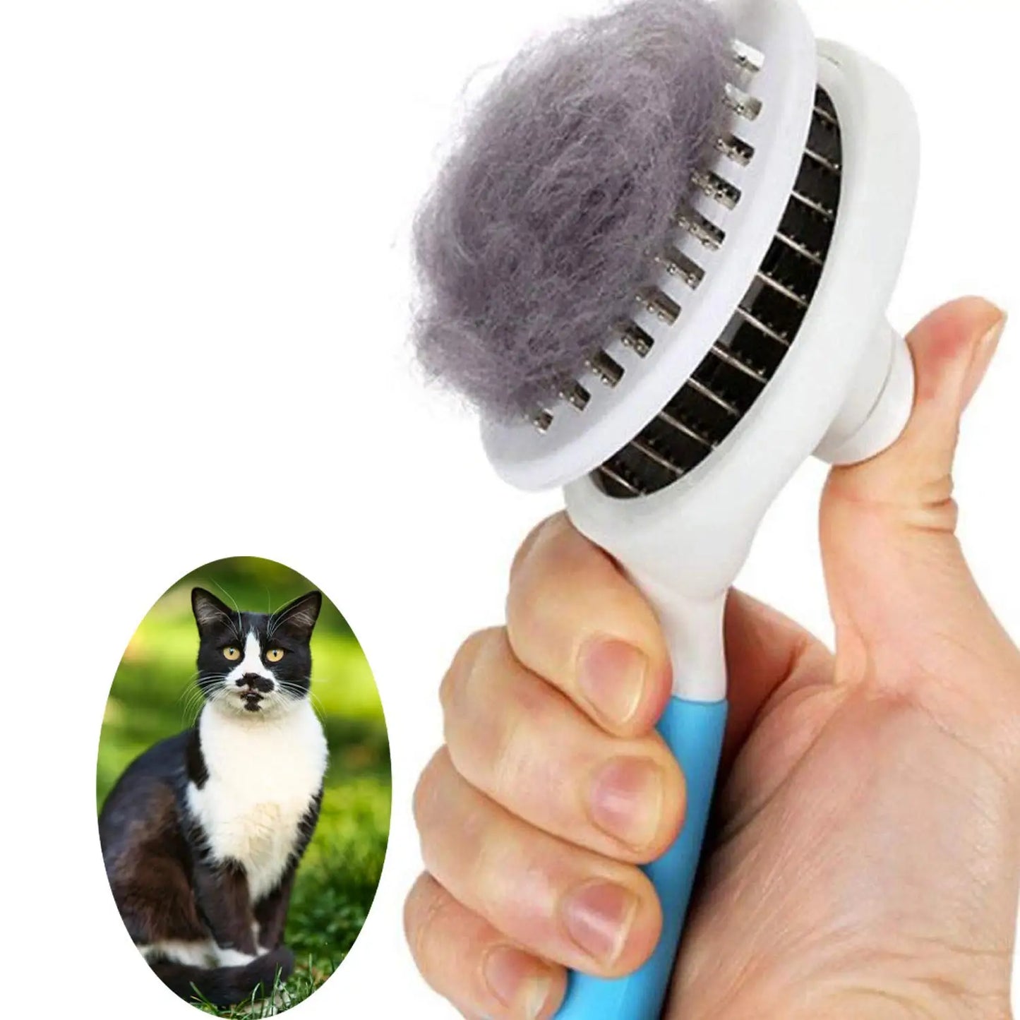 Self Cleaning Slicker Grooming Brush For Dogs Cats Rabbits
