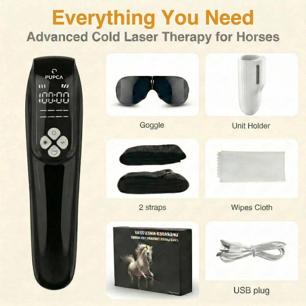 Veterinary 808nm Laser Therapy Device For Horses Pain Relief