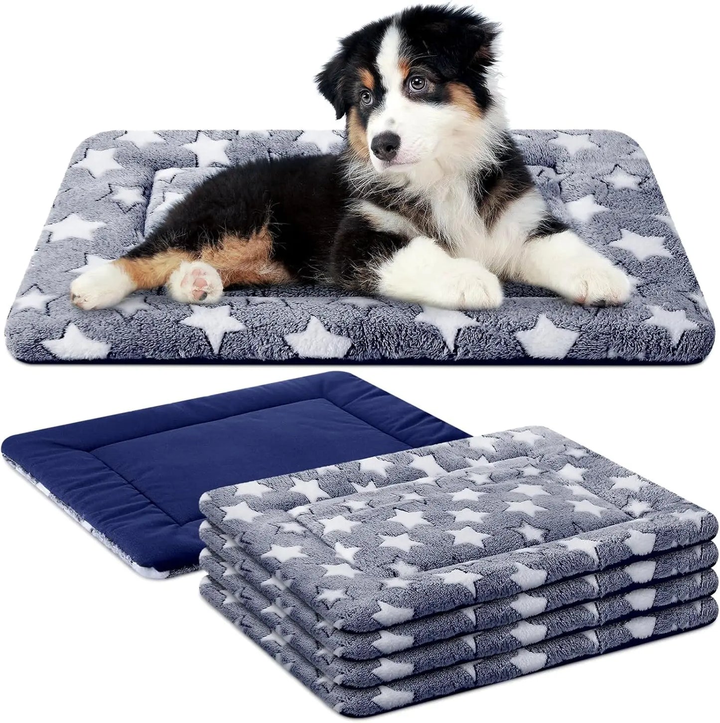 Ultra-Soft Reversible Dog Crate Pads For Kennels And Travel