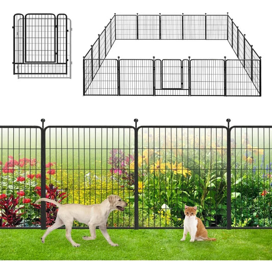 Rustproof Metal Garden Fence With Gate For Yard