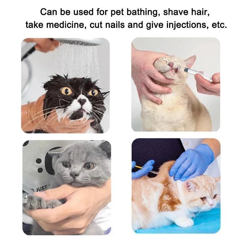 Adjustable Silicone Cat Paw Shoes for Grooming and Bathing