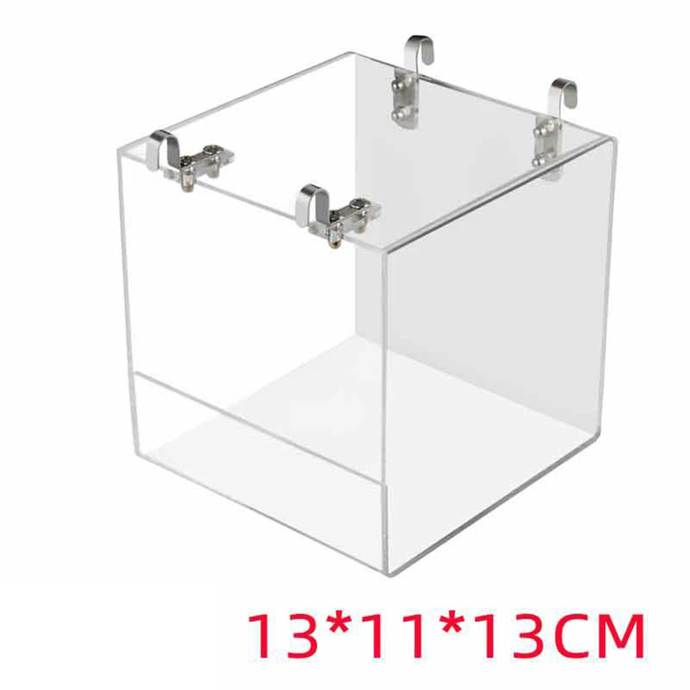 HiMISS Transparent Acrylic Hanging Bird Bath Box Accessory