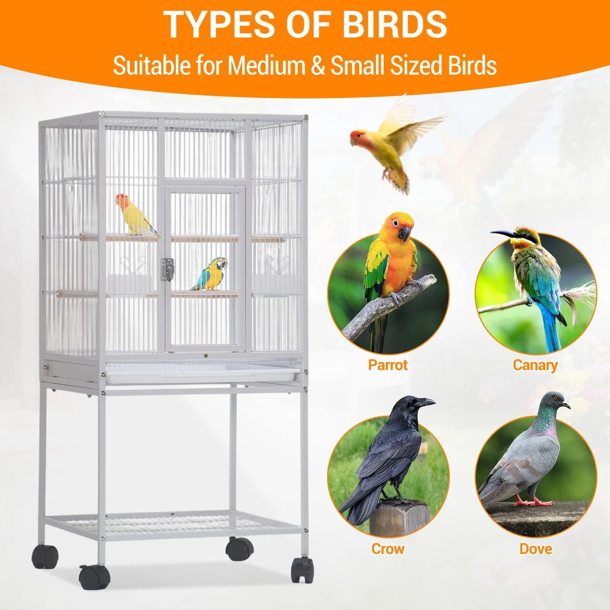 Multi Level Metal Small Animal Cage With Wheels And Tray