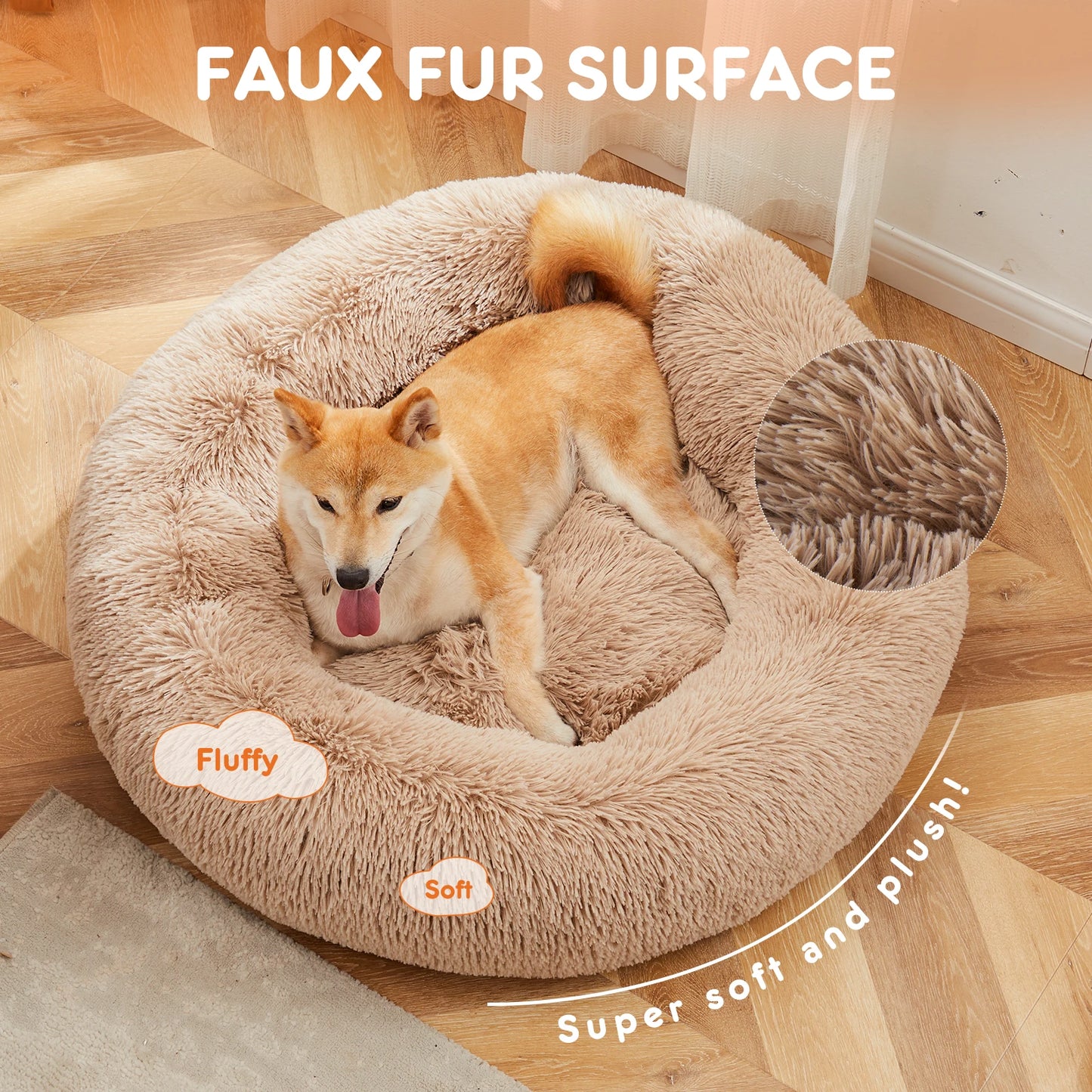 JHK Calming Dog Bed for Medium and Large Dogs Premium