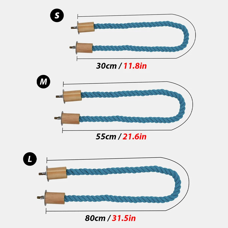 Parrot Training Toy Cage Cotton Rope Perch For Budgies