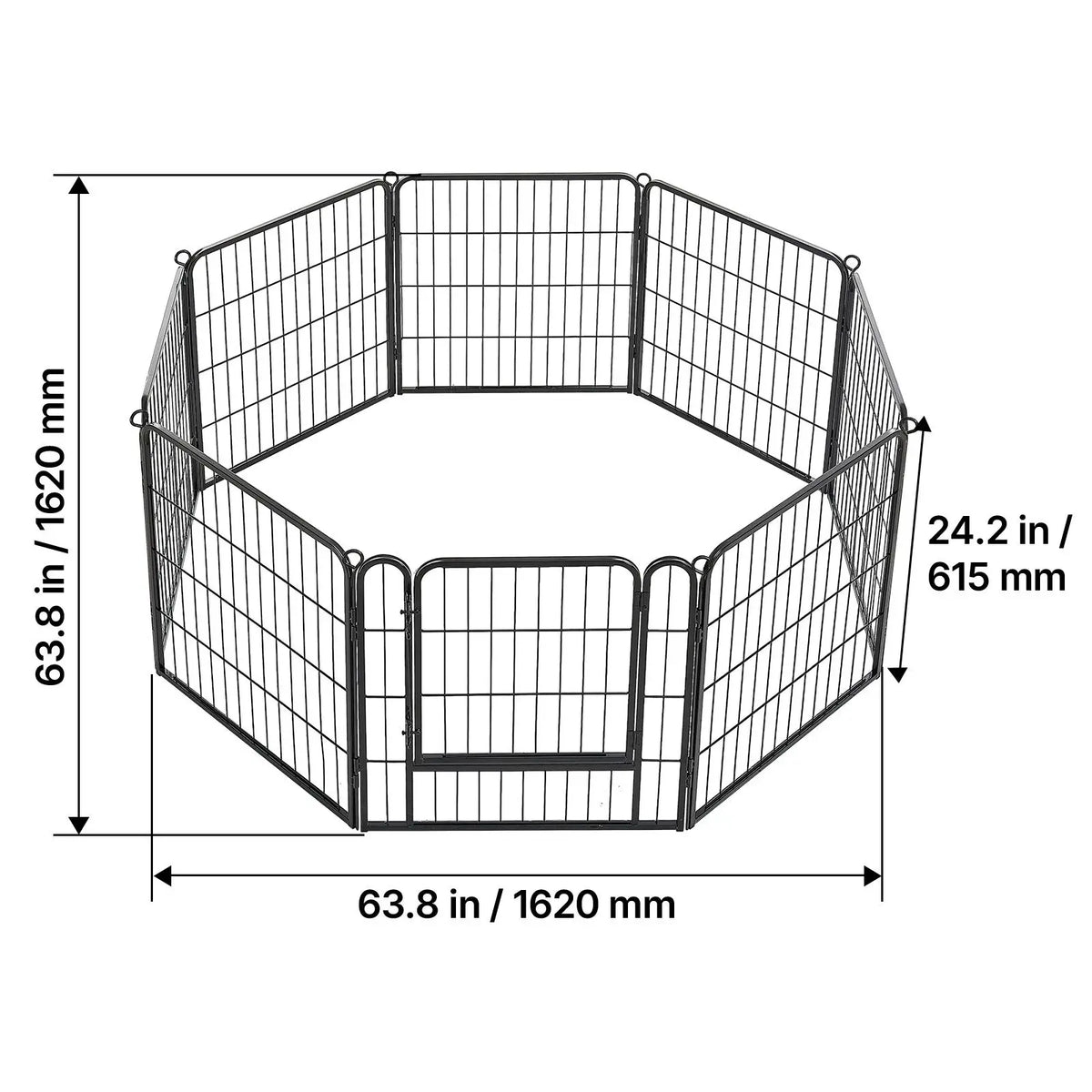 Heavy Duty Foldable Metal Dog Exercise Pen With Secure Door