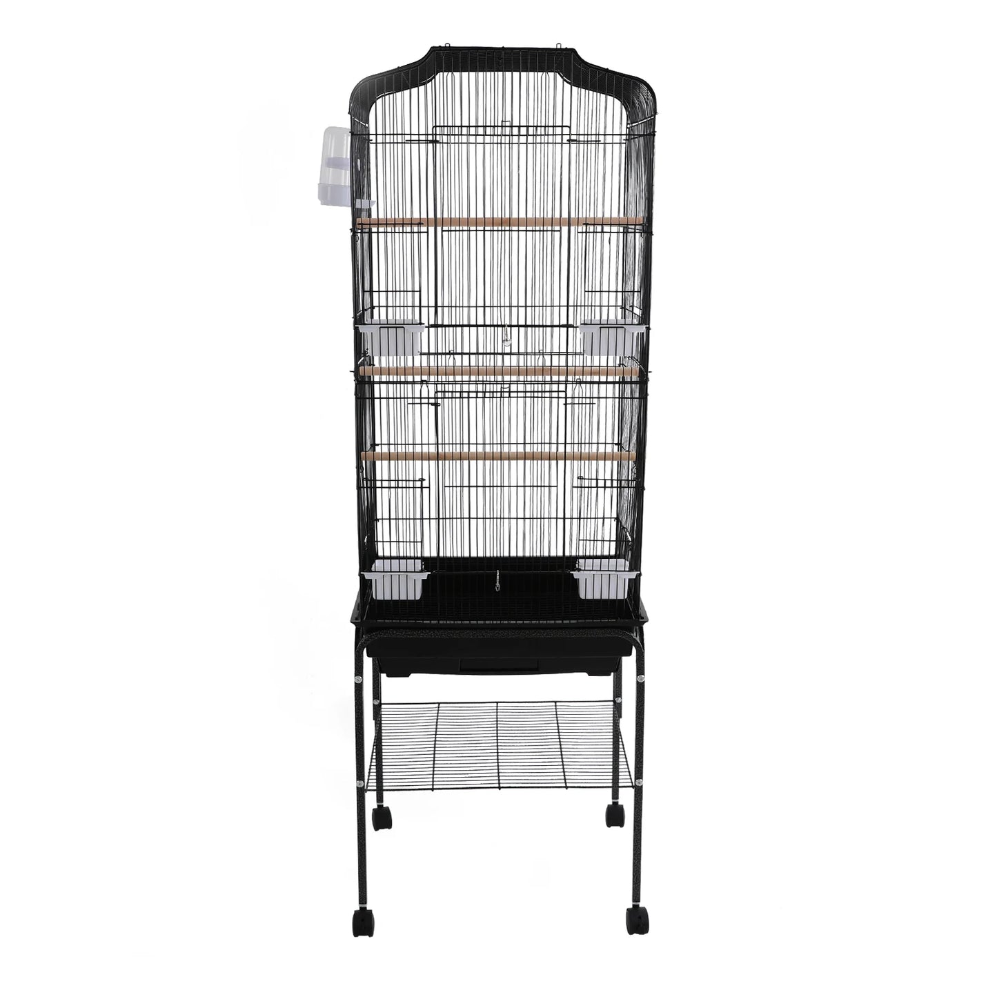 Bird Cage With Stand And Wheels Lockable Door For Home