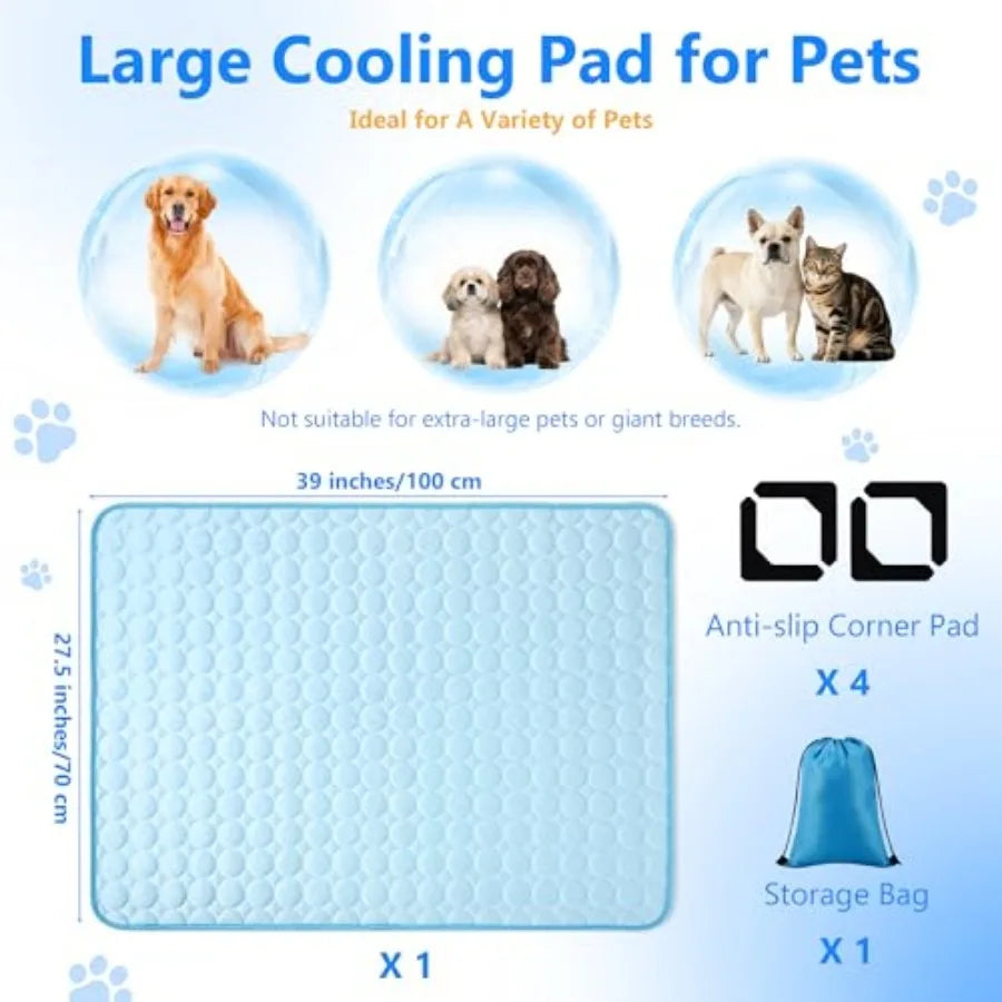Self Cooling Dog Mat Non Slip Summer Pet Chill Blanket