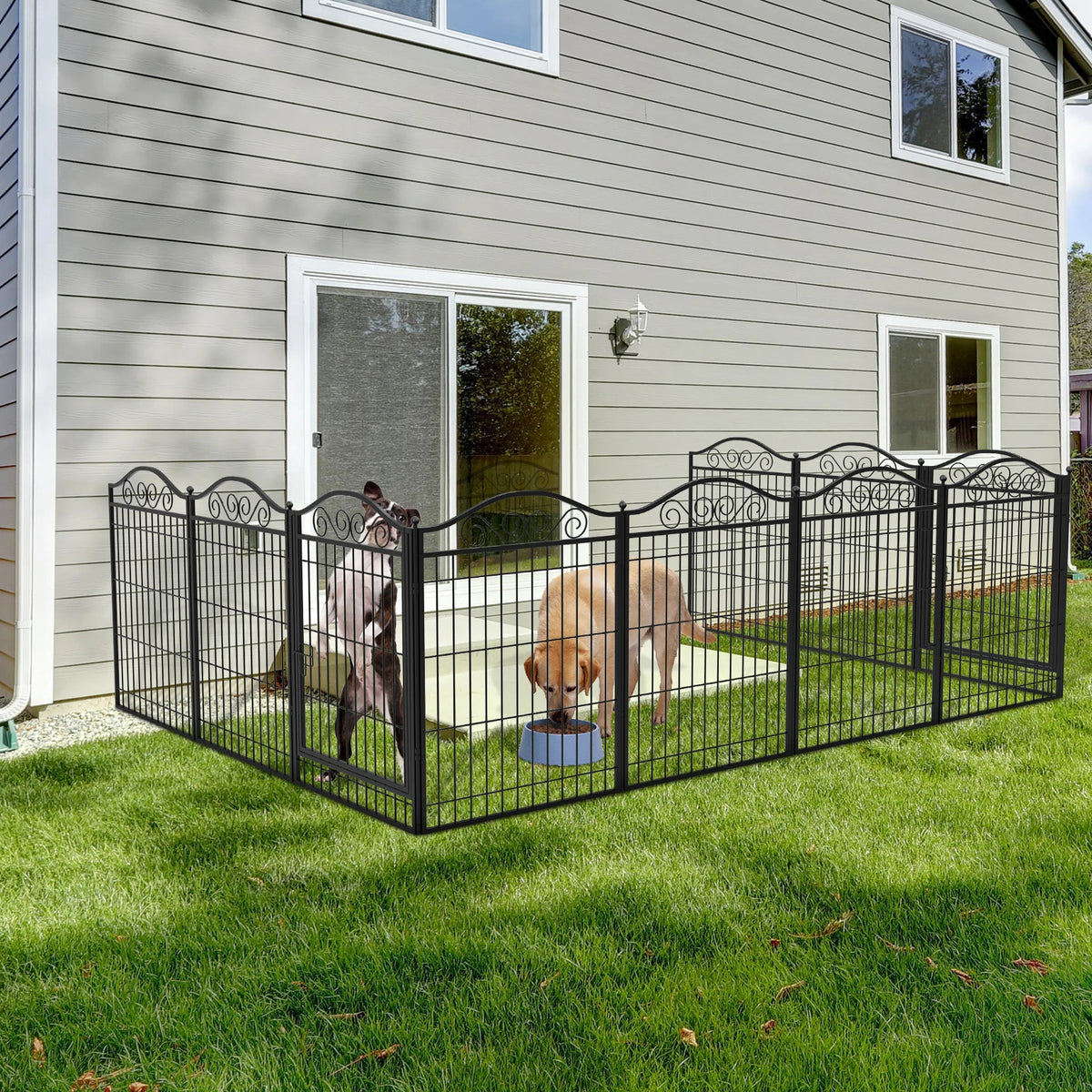 Bingopaw Heavy Duty Folding Dog Playpen With Secure Latches
