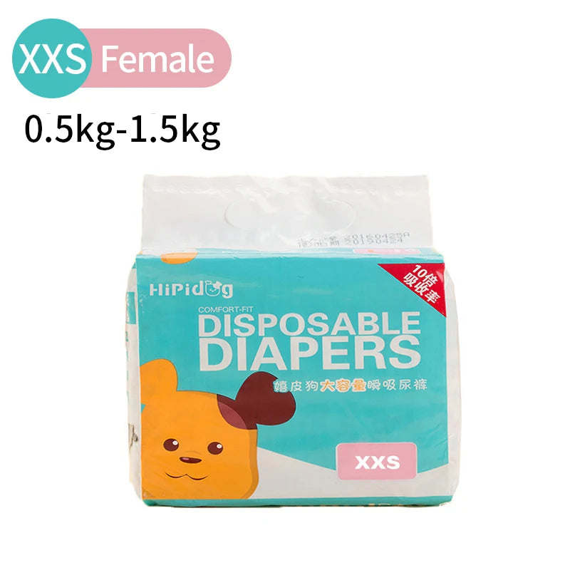 Female Dog Diaper Super Absorption Leakproof Nappies For Puppies