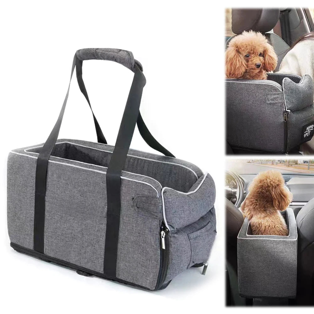 Multipurpose Center Console Dog Car Seat With Shoulder Straps