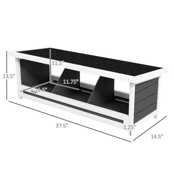 Wood Nesting Boxes for Up to Three Chickens with Roof