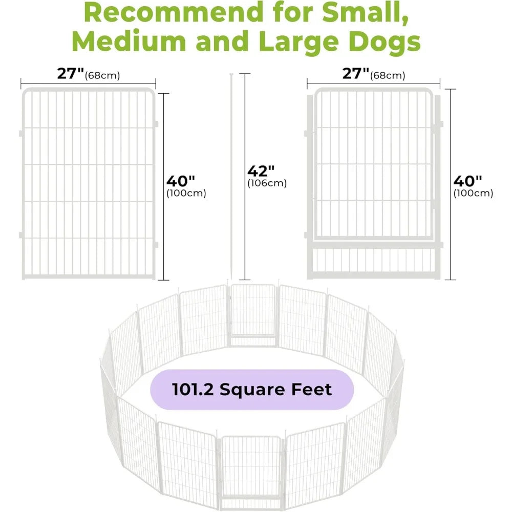 Indoor Dog Play Pen Easy Setup Anti Rust Pet Fence