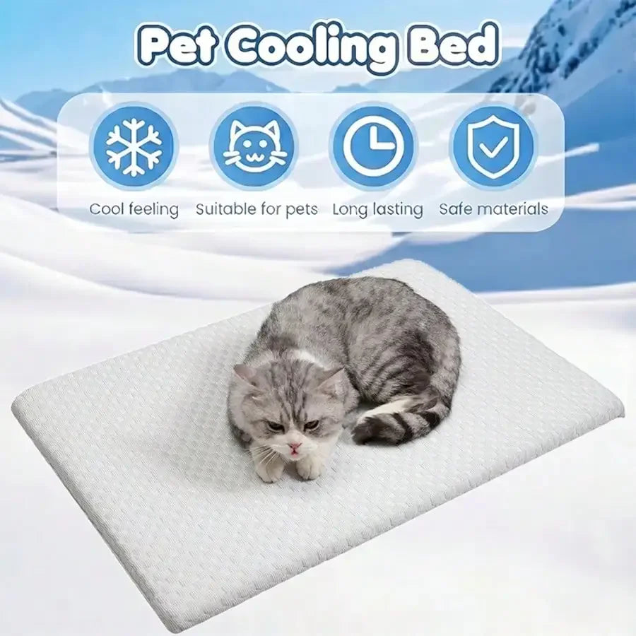 1pc Cooling Cat Bed With Thick Padding Breathable Comfort.