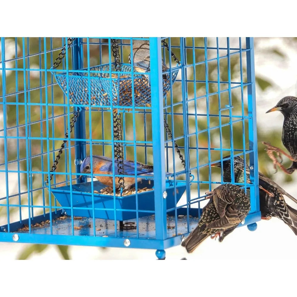 NONEM Mealworms Bird Feeder For Bluebirds Outdoor Hanging Cage