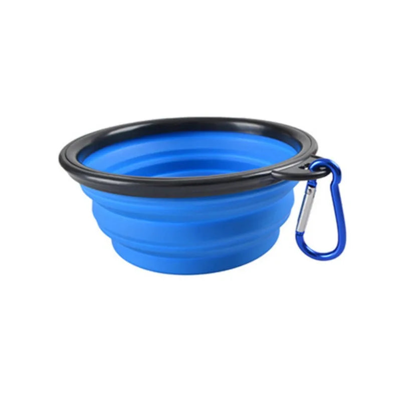 Portable Collapsible Pet Food Bowl TPR Silicone Travel For Dogs Cats