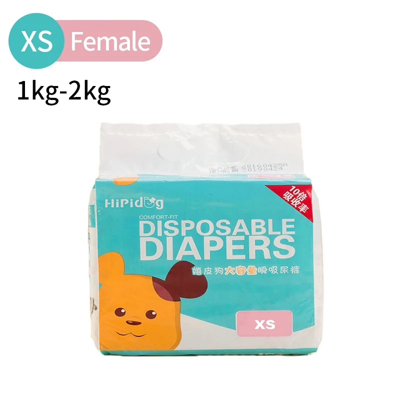 Female Dog Diaper Super Absorption Leakproof Nappies For Puppies