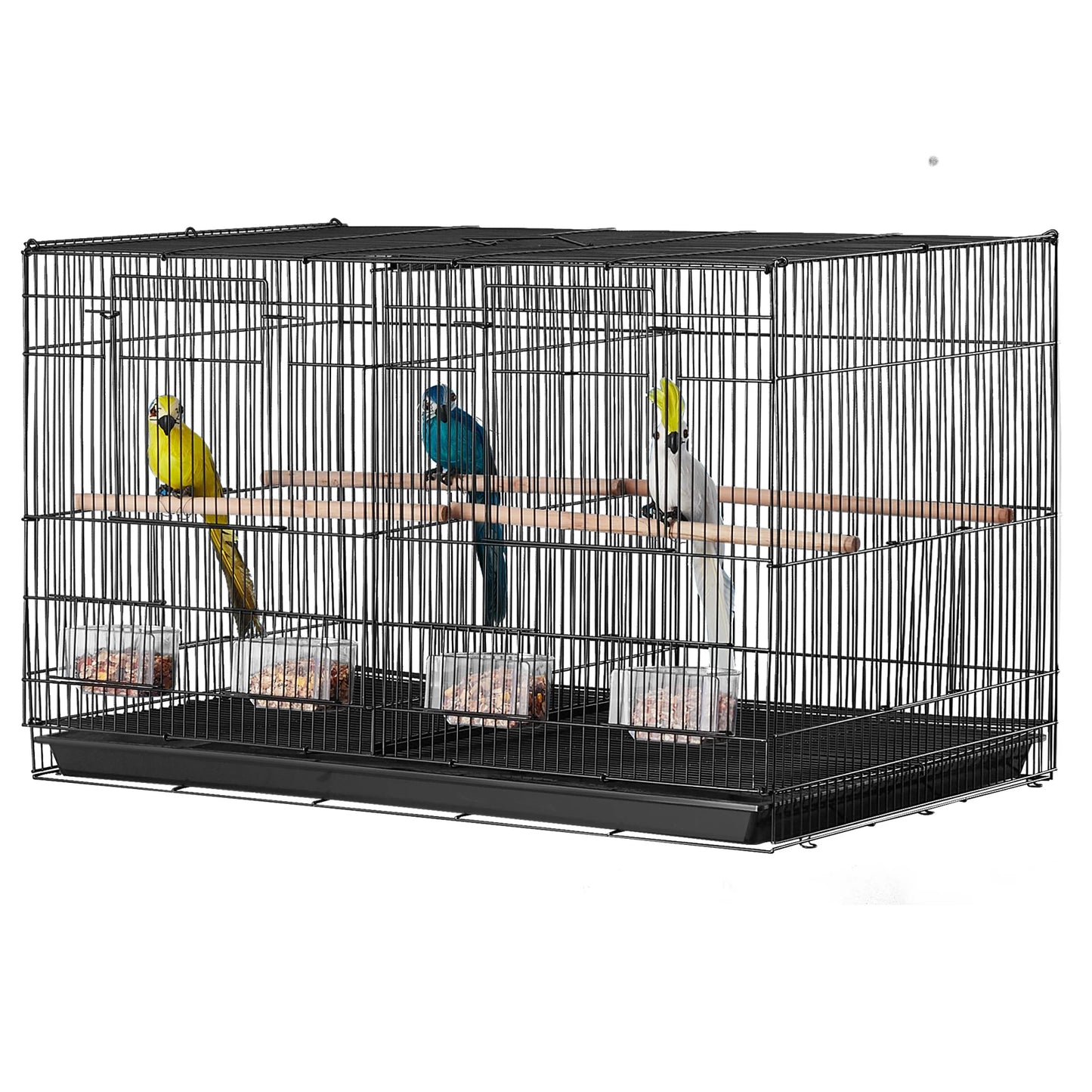 SucceBuy Flight Bird Cage With Divider For Small Birds