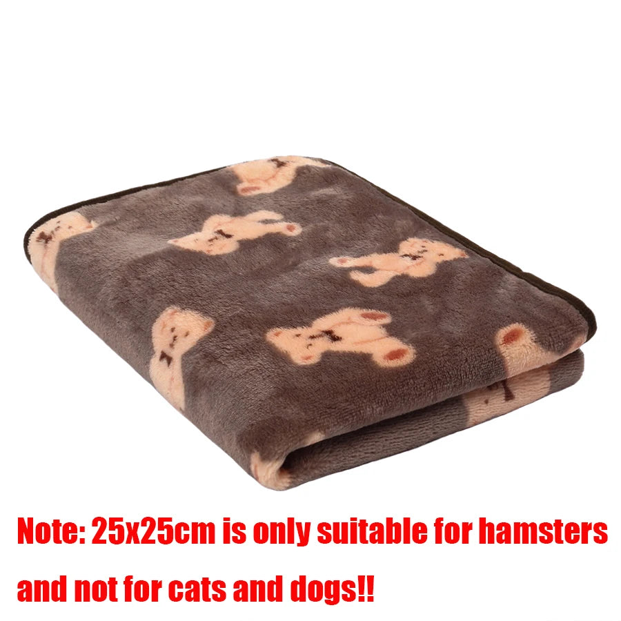 Soft Fluffy Flannel Pet Blanket for Dogs Paw Print