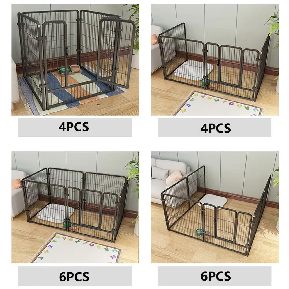 Foldable Stainless Steel Dog Fence Playpen For Pets
