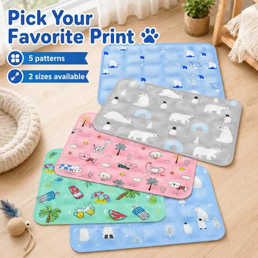 Water Filled Pet Cooling Mat With Breathable Cotton Surface