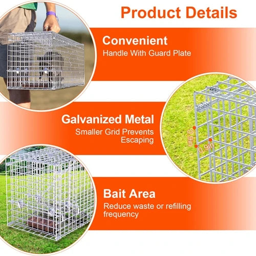 Automatic Pedal Cat Cage Trap for Rescue and Stray Cats