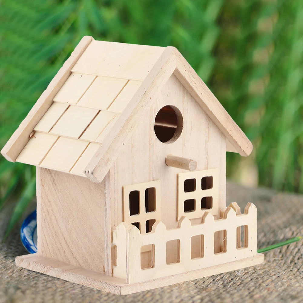 NONE Wooden Bird House Outdoor Hanging Nest Box Premium