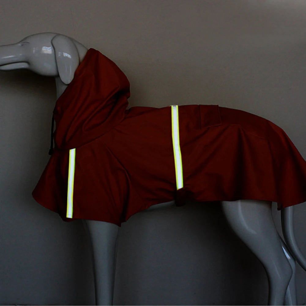 Waterproof Dog Raincoat With Reflective Hood And Windproof Protection