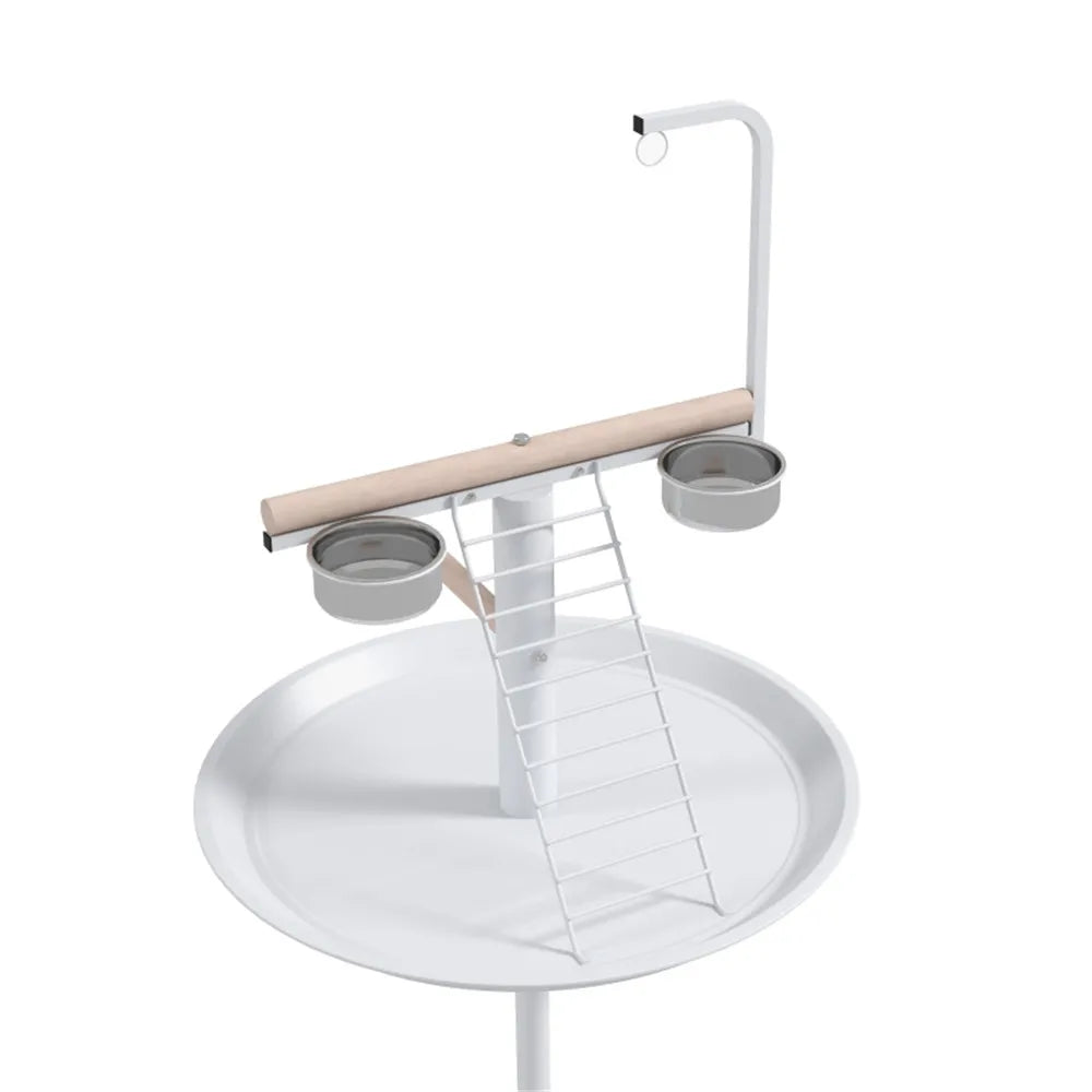 Heavy Duty Metal Bird Stand With Wheels And Stable Perch