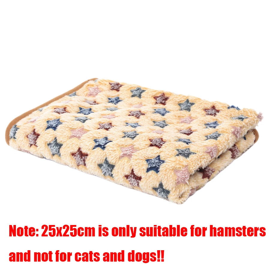 Soft Fluffy Flannel Pet Blanket for Dogs Paw Print