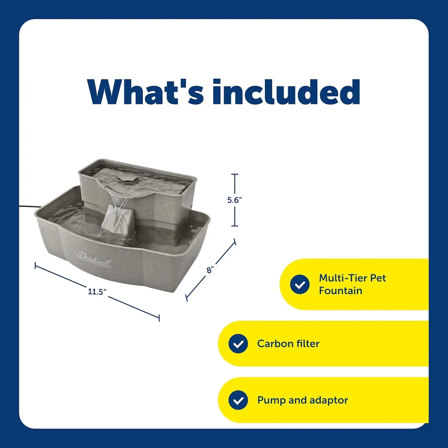 Multi-Tier Pet Fountain For Cats And Dogs With Filtration