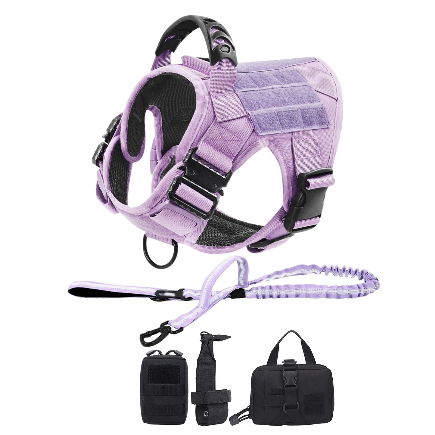 Camouflage Tactical Dog Harness With Quick Release Buckle Adjustable