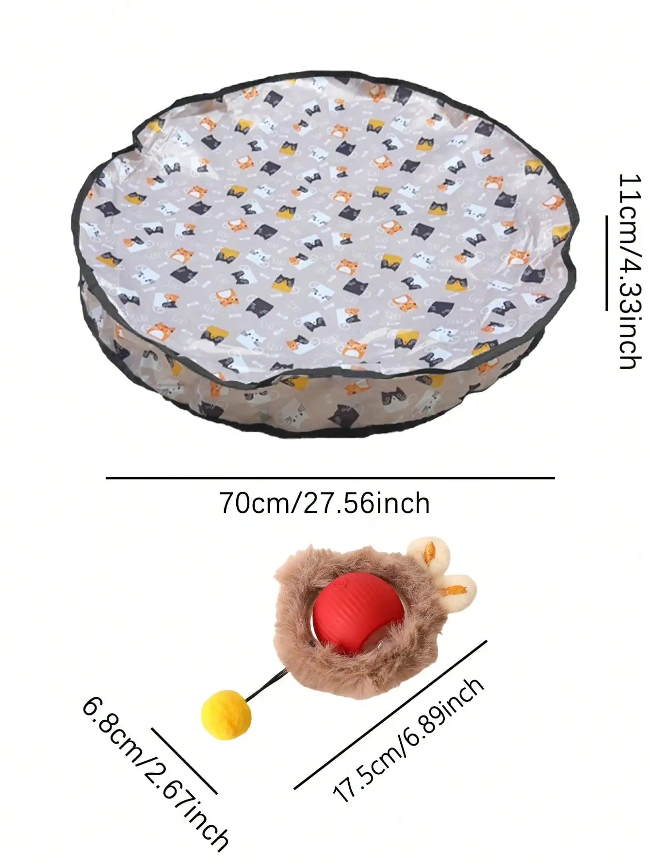 Cat Hunting Toy Set Electric Ball Toy With Lighting Rechargeable