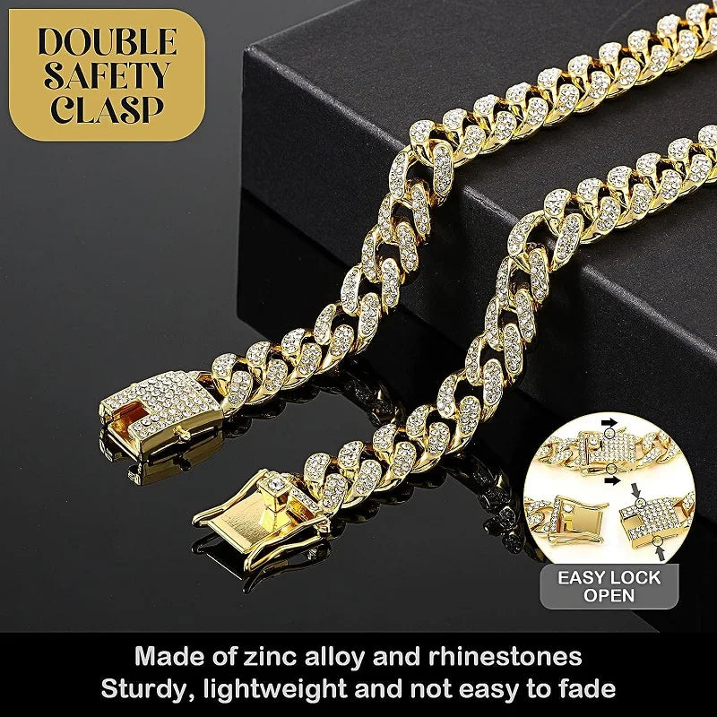 Stainless Steel Dog Chain Collar Luxury Pet Jewelry Accessory
