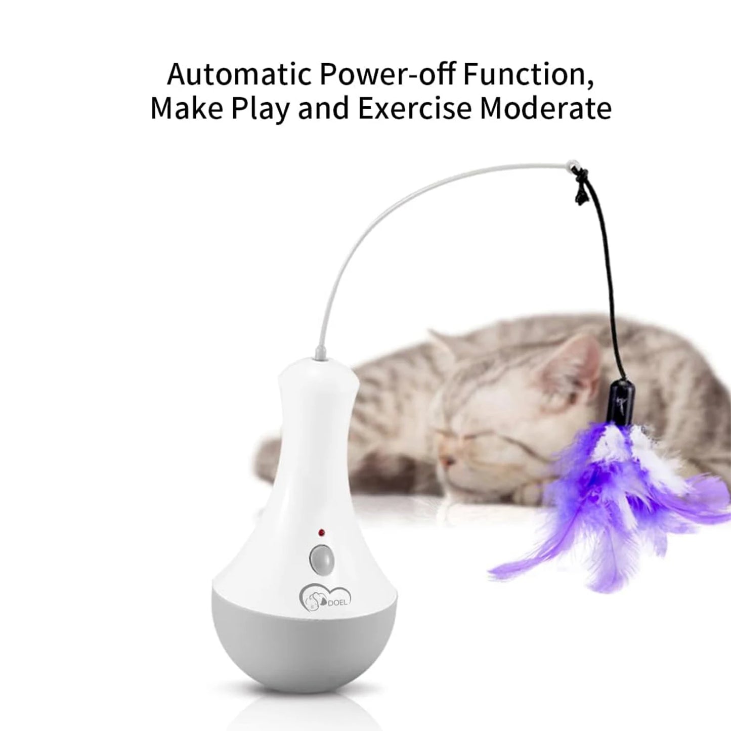 Cat Feather Teaser Interactive Toy For Indoor Play