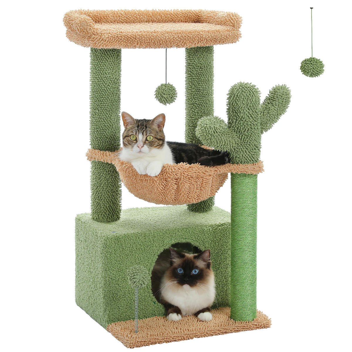 PAWZ Road Indoor Cat Tree With Sisal Post And Hammock