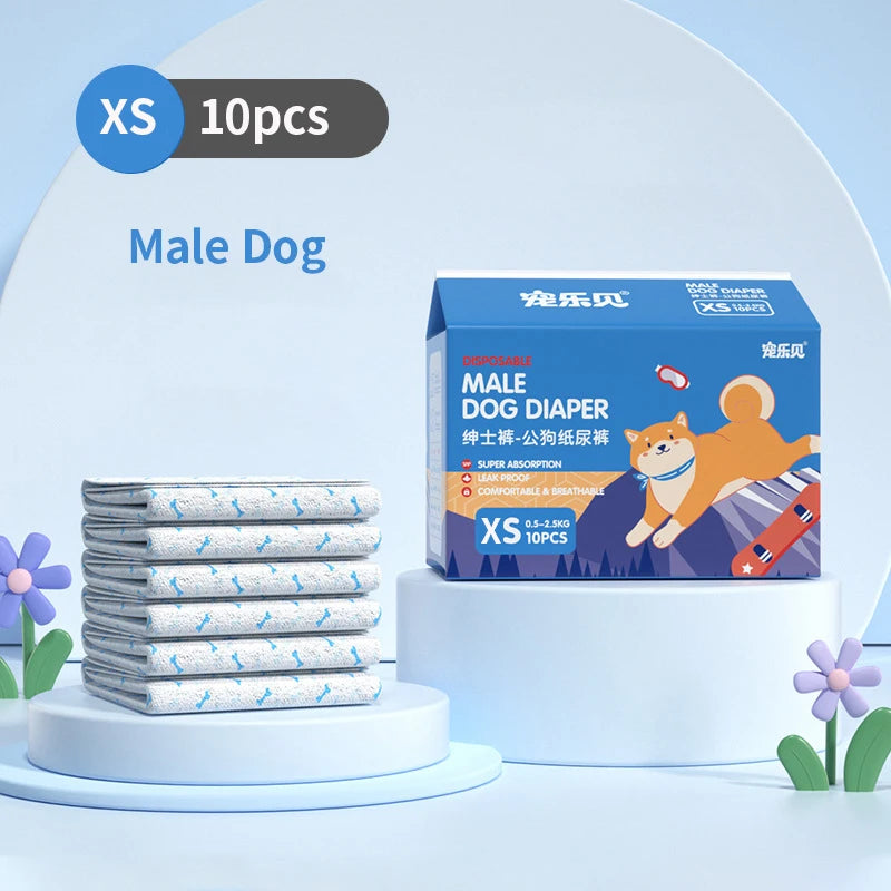 Female Dog Diaper Super Absorption Leakproof Nappies For Puppies