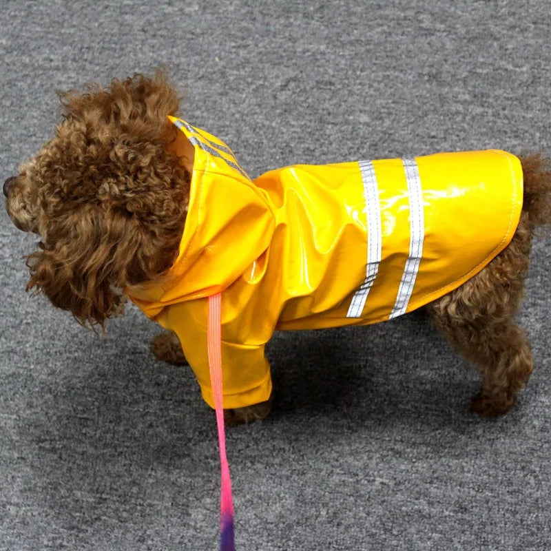Waterproof PU Pet Raincoat For Dogs And Cats Hoody Jacket
