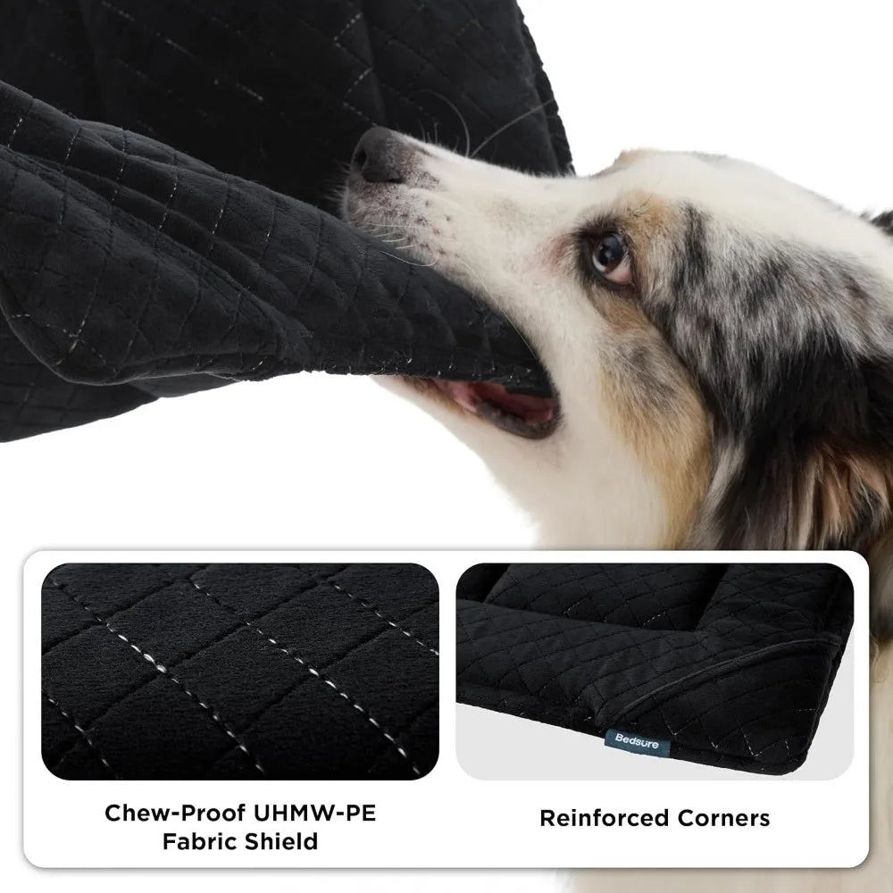 DAFIFY Chew Proof Dog Bed Durable Crate Pad For Chewers